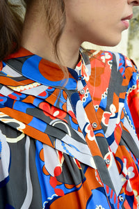 COOP BY TRELISE COOPER GOT TO VEE THERE BLOUSE RED/GREY