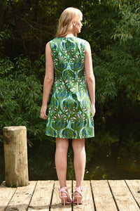 COOP BY TRELISE COOPER SHORT SHIFT DRESS GREEN & BLUE
