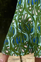 Load image into Gallery viewer, COOP BY TRELISE COOPER SKIPPED A PLEAT SKIRT GREEN &amp; BLUE
