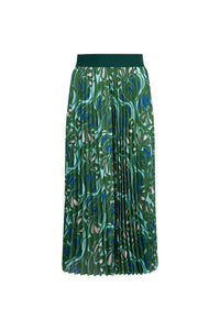 COOP BY TRELISE COOPER SKIPPED A PLEAT SKIRT GREEN & BLUE