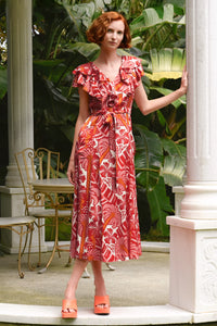COOP BY TRELISE COOPER CLUB TROPICANA DRESS RED & PINK