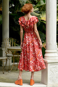 COOP BY TRELISE COOPER CLUB TROPICANA DRESS RED & PINK