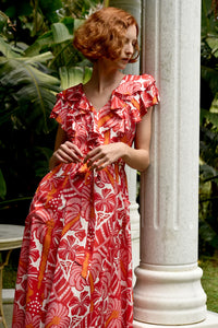 COOP BY TRELISE COOPER CLUB TROPICANA DRESS RED & PINK