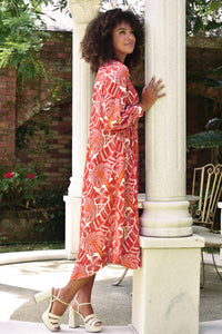 COOP BY TRELISE COOPER DRAW ME NEAR DRESS RED & PINK