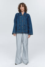 Load image into Gallery viewer, MARLE CROPPED PEA JACKET WASHED INDIGO
