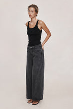 Load image into Gallery viewer, MARLE CROSS STITCH JEAN FADED BLACK
