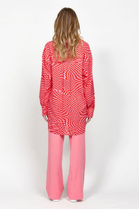 LEO + BE CYBER SHIRT PINK/RED