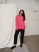 Load image into Gallery viewer, LEO + BE CYBER SHIRT PINK/RED

