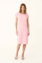 Load image into Gallery viewer, ROWIE CARLA JACQUARD MIDI DRESS PETAL PINK FLORAL
