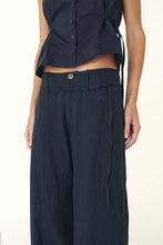 Load image into Gallery viewer, COMING SOON | ROWIE CARLOTTA LINEN CURVE PANTS INK
