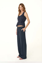 Load image into Gallery viewer, COMING SOON | ROWIE CARLOTTA LINEN CURVE PANTS INK
