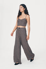 Load image into Gallery viewer, ROWIE CARLOTTA LINEN WIDE PANTS BROWN STRIPE
