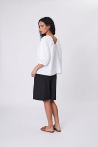 MARLOW CASCADE BLOUSE CHALK
