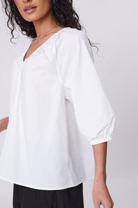 MARLOW CASCADE BLOUSE CHALK