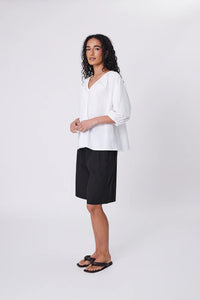 MARLOW CASCADE BLOUSE CHALK