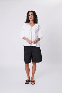 MARLOW CASCADE BLOUSE CHALK