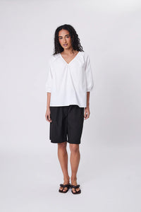 MARLOW CASCADE BLOUSE CHALK