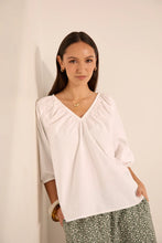 Load image into Gallery viewer, MARLOW CASCADE BLOUSE CHALK
