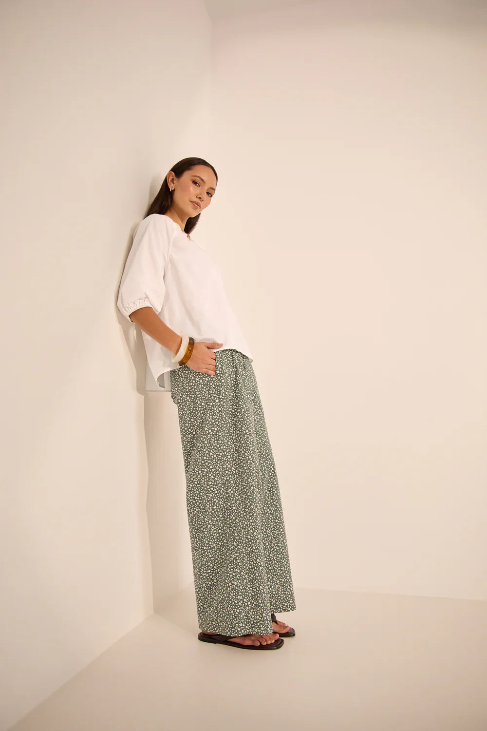 MARLOW CASCADE WIDE LEG PANT MEADOW PRINT