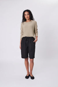 MARLOW CASCADE LONGLINE SHORT BLACK