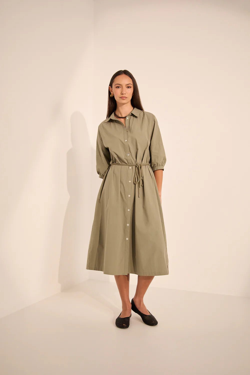cascade shirt dress Monse Cascade Front Shirt Dress