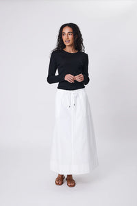 MARLOW CASCADE SKIRT CHALK