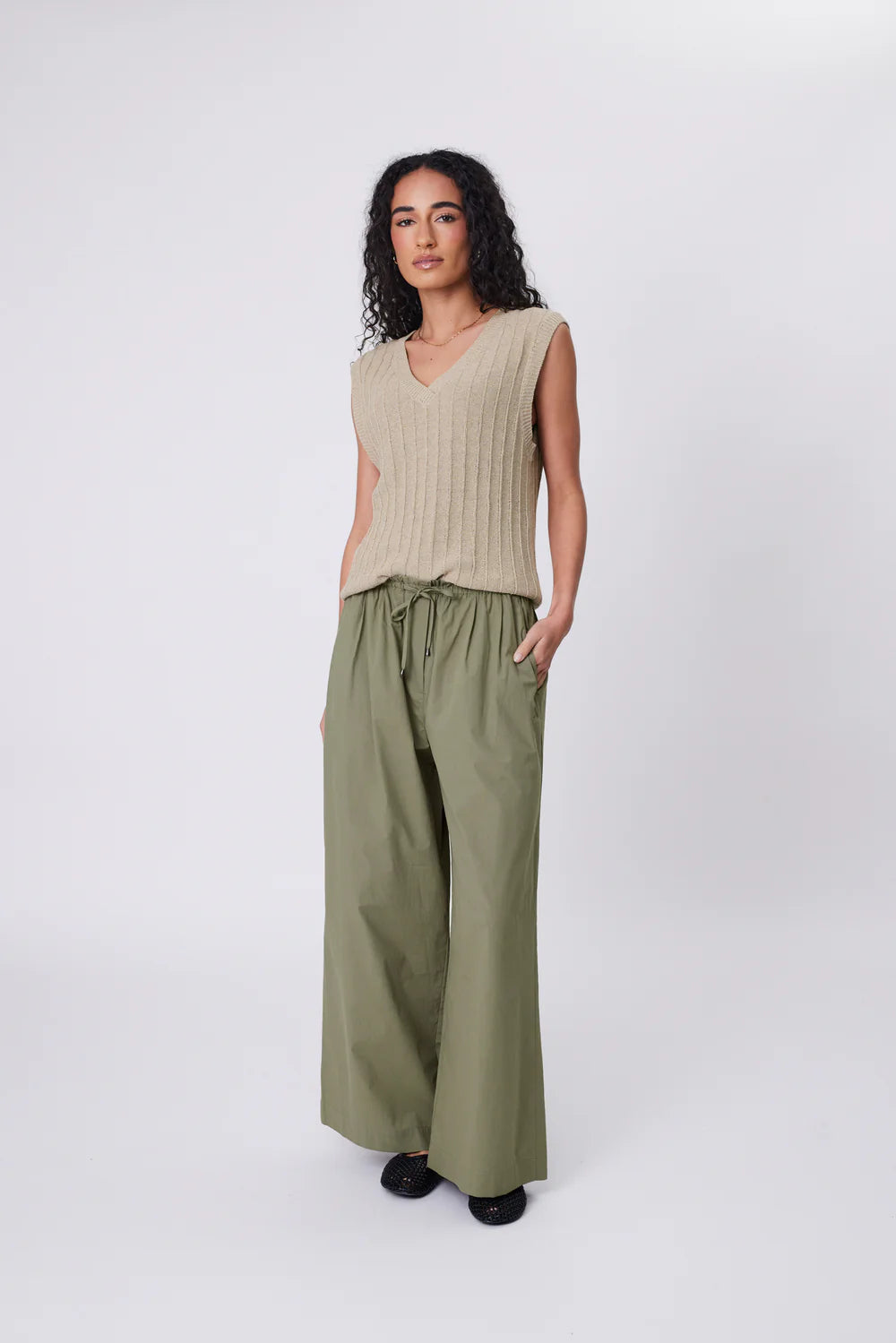 MARLOW CASCADE WIDE LEG PANT LAUREL