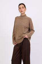 Load image into Gallery viewer, MARLOW CASHMERE FUNNEL NECK NUTMEG
