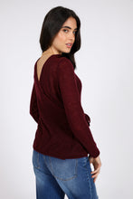 Load image into Gallery viewer, MARLOW CELESTE WRAP KNIT OXBLOOD
