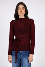 Load image into Gallery viewer, MARLOW CELESTE WRAP KNIT OXBLOOD
