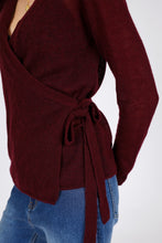 Load image into Gallery viewer, MARLOW CELESTE WRAP KNIT OXBLOOD
