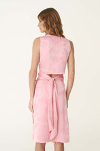 Load image into Gallery viewer, ROWIE CLOUDIA JACQUARD WRAP TOP PETAL PINK FLORAL

