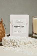 Load image into Gallery viewer, WILLOW &amp; MAE COCONUT SUN SEA SALT SOY CANDLE IVORY
