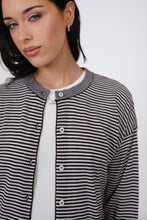 Load image into Gallery viewer, MARLOW COLLAGE KNIT CARDIGAN JAVA STRIPE

