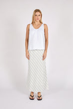 Load image into Gallery viewer, MARLOW COMO LINEN BIAS SKIRT COASTAL STRIPE
