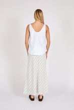 Load image into Gallery viewer, MARLOW COMO LINEN BIAS SKIRT COASTAL STRIPE
