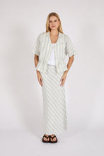 Load image into Gallery viewer, MARLOW COMO LINEN BIAS SKIRT COASTAL STRIPE
