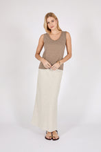Load image into Gallery viewer, MARLOW COMO LINEN BIAS SKIRT NATURAL
