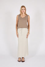 Load image into Gallery viewer, MARLOW COMO LINEN BIAS SKIRT NATURAL
