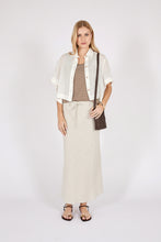 Load image into Gallery viewer, MARLOW COMO LINEN BIAS SKIRT NATURAL
