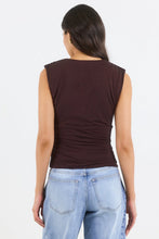 Load image into Gallery viewer, ARRIVING 12.8 | STORIES BE TOLD CONNECT CHOCOLATE JERSEY CROSS FRONT TOP
