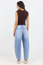 Load image into Gallery viewer, AMONG THE BRAVE GRADUATE LIGHT BLUE STRETCH BARREL JEANS
