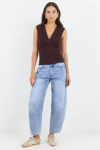 Load image into Gallery viewer, ARRIVING 12.8 | STORIES BE TOLD CONNECT CHOCOLATE JERSEY CROSS FRONT TOP
