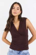 Load image into Gallery viewer, ARRIVING 12.8 | STORIES BE TOLD CONNECT CHOCOLATE JERSEY CROSS FRONT TOP
