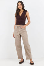 Load image into Gallery viewer, COMING SOON | STORIES BE TOLD IDOLISE TAUPE STRETCH SOFT BARREL JEAN
