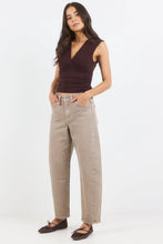 Load image into Gallery viewer, COMING SOON | STORIES BE TOLD IDOLISE TAUPE STRETCH SOFT BARREL JEAN
