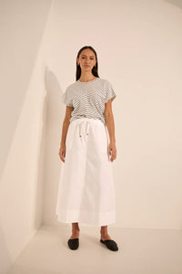 MARLOW CASCADE SKIRT CHALK