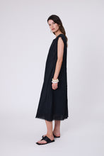 Load image into Gallery viewer, MARLOW COSTA LINEN DRESS BLACK

