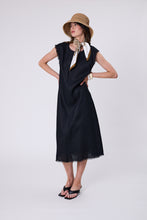 Load image into Gallery viewer, MARLOW COSTA LINEN DRESS BLACK
