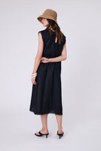Load image into Gallery viewer, MARLOW COSTA LINEN DRESS BLACK
